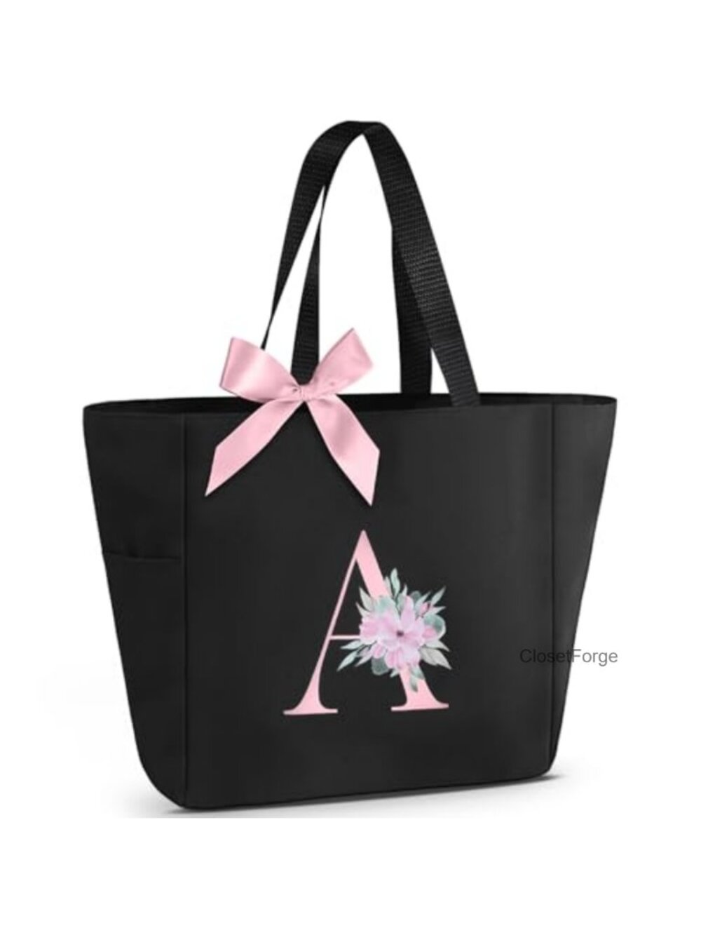 Personalized Monogrammed Waterproof Tote Bag for Women Bridesmaid Gift